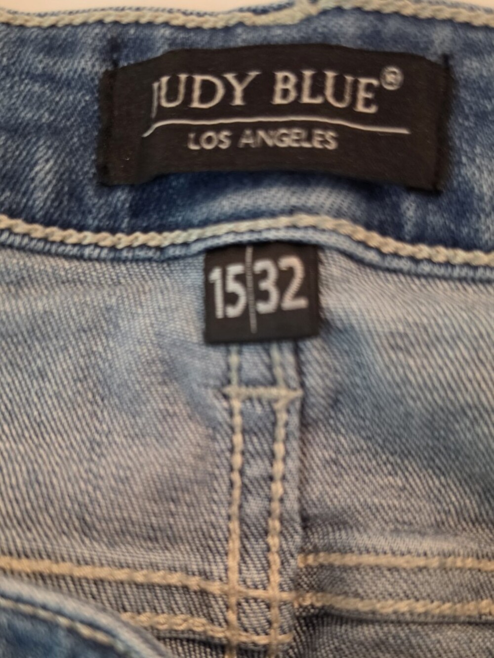Judy Blue Boyfriend Fit High Rise Button Fly Distressed Jeans 15 32 14 16 - Picture 11 of 11